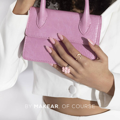 Гель-лак MAKEAR Daisy 625 прозрачный с розовыми блестками 8 мл - Фото №3