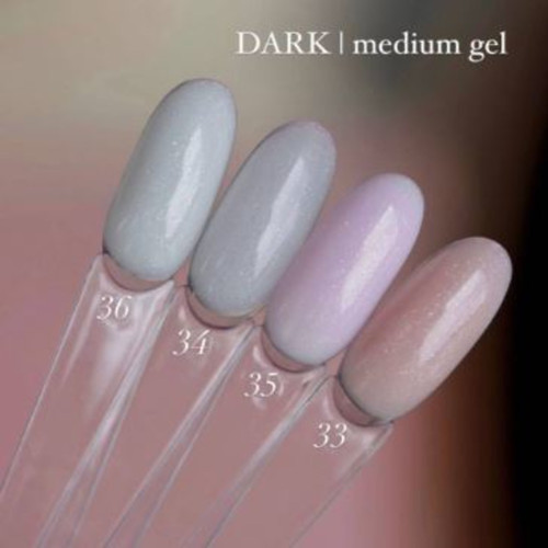 Gel for extensions DARK Medium Gel №34 milky with glitter 15 ml - Фото №3