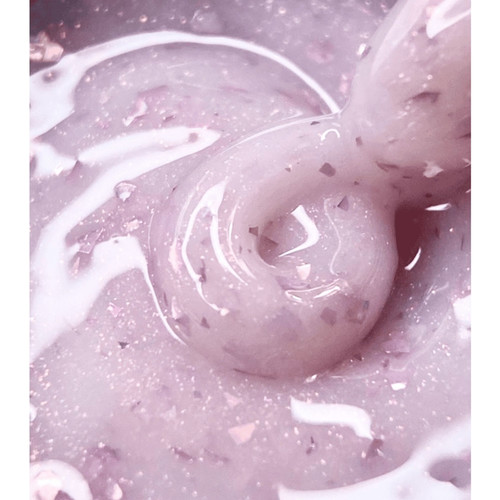 Gel for extensions DARK Medium Potal Gel №02 milky with purple leaf 15 ml - Фото №3