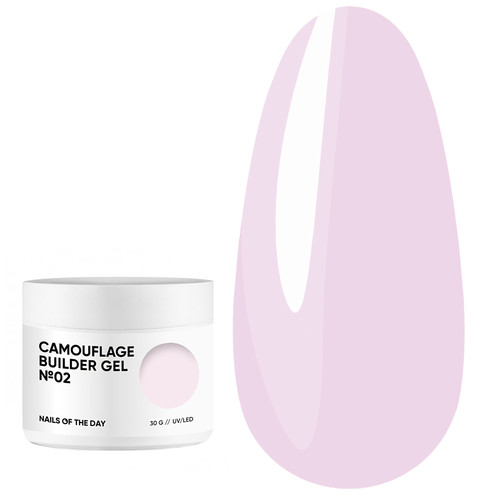 Camouflage builder gel NAILSOFTHEDAY 02 light pink 30 ml - Фото №1