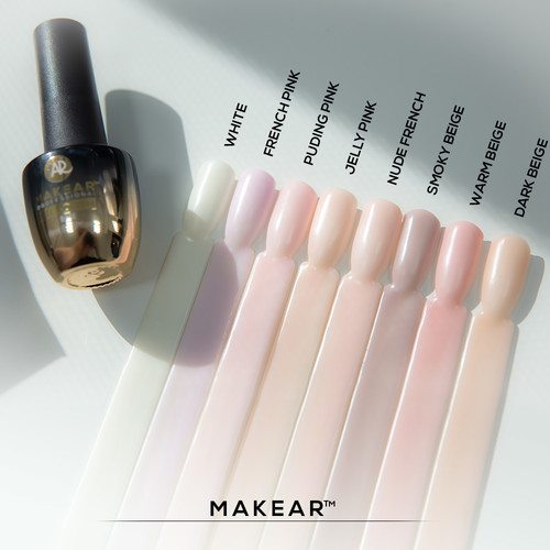База для ногтей MAKEAR Nude Rubber Base NRB07 Warm Beige 8 мл - Фото №2
