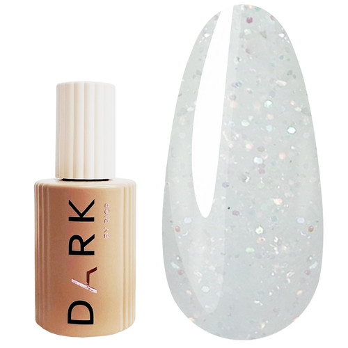 База DARK PRO base Shine 01 белый с блестками 15 мл - Фото №1