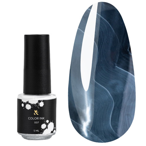 Цветное полимерное чернило для акварельного декора F.O.X Color Ink White 007 5 мл - Фото №1