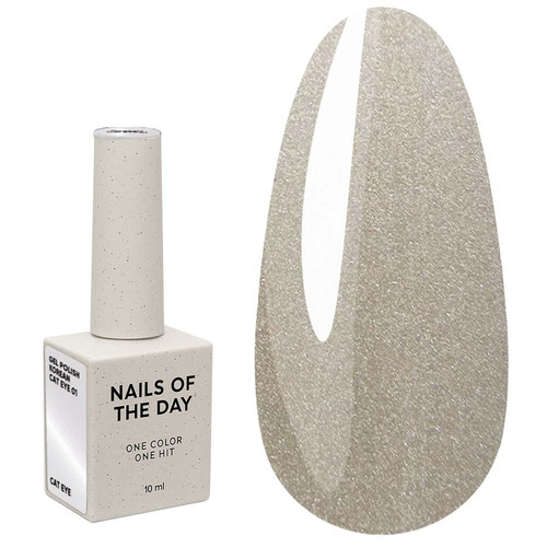 Гель-лак NAILSOFTHEDAY Korean cat eye 01 полупрозрачный светло-оливковый 10 мл