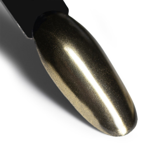 Втирка с зеркальным эффектом для украшения ногтей Glass Effect Golden №1 - Фото №2