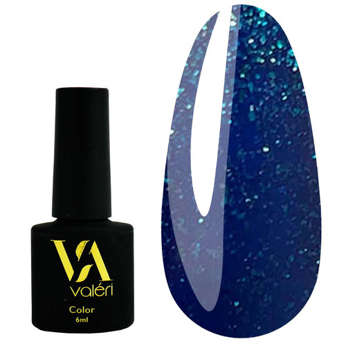 Гель-лак VALERI Color №115 темно-синий с микроблеском 6 мл (VA115) - Фото №1