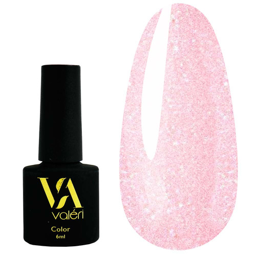 Гель-лак VALERI Color №024 нежно-розовый с микроблеском 6 мл (VA24) - Фото №1