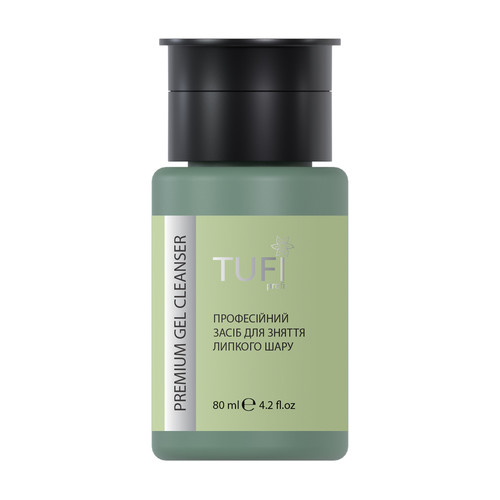 Жидкость для удаления липкого слоя с помпой TUFI profi PREMIUM Gel Cleanser 80 мл (0311353) - Фото №1