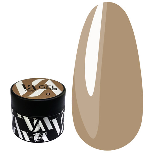 Gel for extension VALERI Builder Gel №06 Cacao 15 ml (VBG-006) - Фото №1