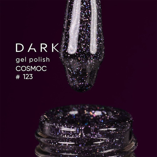 Гель-лак DARK Cosmos 123 сине-фиолетовый светоотражающий 10 мл - Фото №2