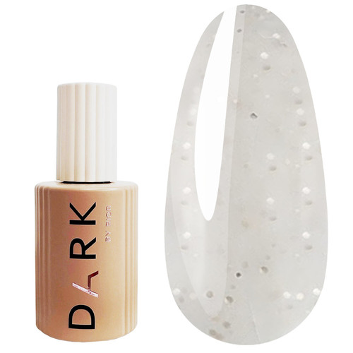 База DARK PRO base Shine 05 молочный с серебряными блестками 15 мл - Фото №1