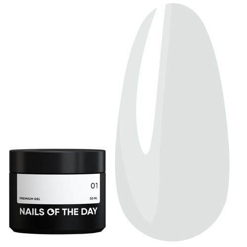 Builder gel NAILSOFTHEDAY Premium gel 01 milky 30 ml - Фото №1