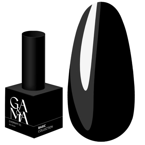 Гель-лак GA&MA Basic collection №001 черный 15 мл (7700309) - Фото №1