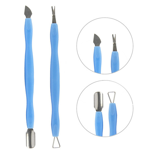 Set of manicure spatulas blue 2 pcs - Фото №1