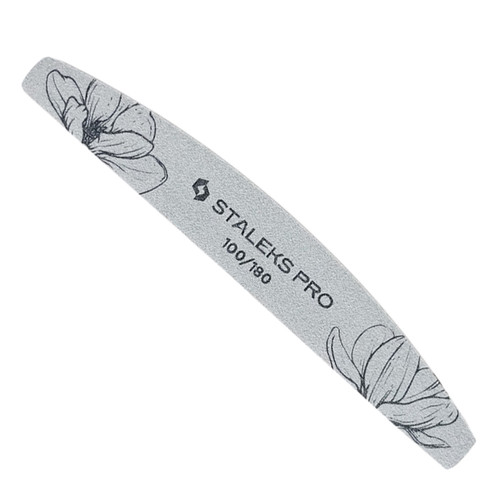 Mineral half-moon nail file EXPERT 40 100/180 grit 25 pcs (NFE-40-100/180-25) - Фото №1