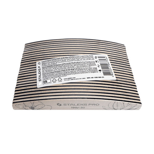 Mineral half-moon nail file EXPERT 40 100/180 grit 25 pcs (NFE-40-100/180-25) - Фото №3