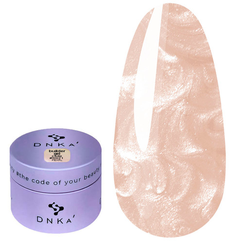 Гель для ногтей DNKa Builder Gel №0021 Pearl карамельный с перламутром 30 мл (BGD0021)