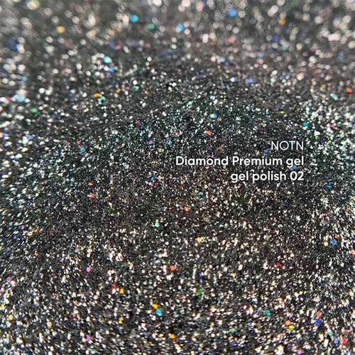 Гель-лак NAILSOFTHENIGHT Diamond Premium gel 02 серебряный голографик 5 мл - Фото №2