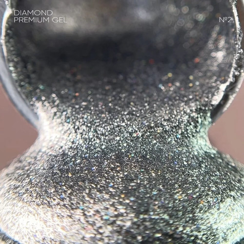 Гель-лак NAILSOFTHENIGHT Diamond Premium gel 02 серебряный голографик 5 мл - Фото №3