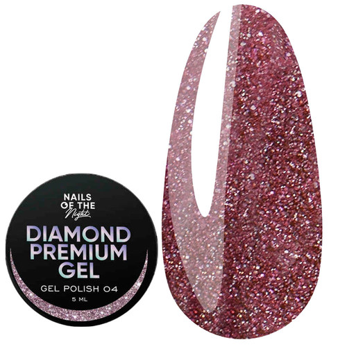 Гель-лак NAILSOFTHENIGHT Diamond Premium gel 04 розовато-золотой 5 мл - Фото №1