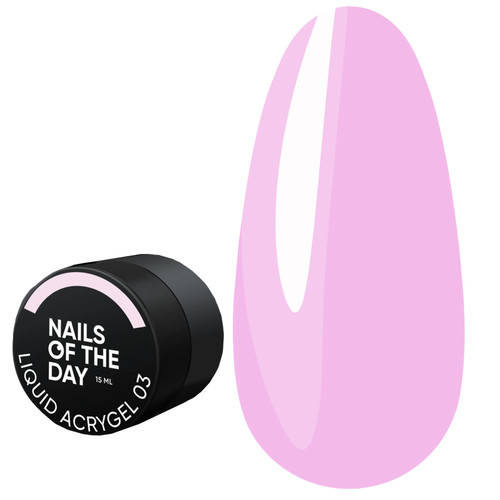 Жидкий акригель NAILSOFTHEDAY Liquid acrygel 03 нежно-розовый 15 мл - Фото №1