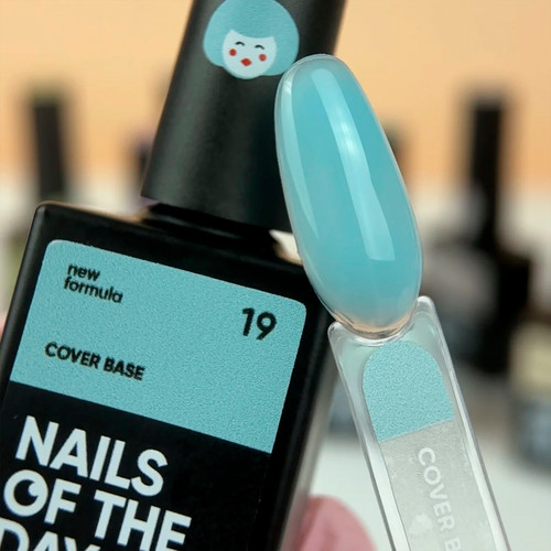 База для ногтей NAILSOFTHEDAY Cover NEW Formula 19 светло-голубой 10 мл - Фото №2