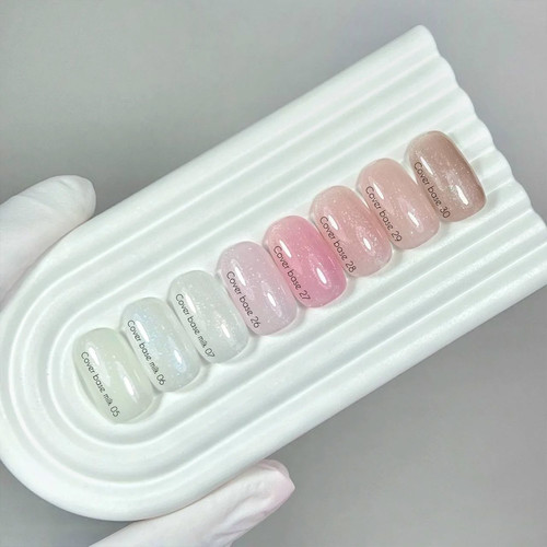 База для ногтей NAILSOFTHEDAY Cover NEW Formula Milk 07 молочный с золотыми блестками 10 мл - Фото №2