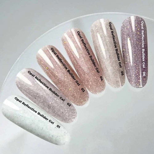 NAILSOFTHEDAY Opal reflective Builder gel 01 milky with opal sheen 15 g - Фото №2