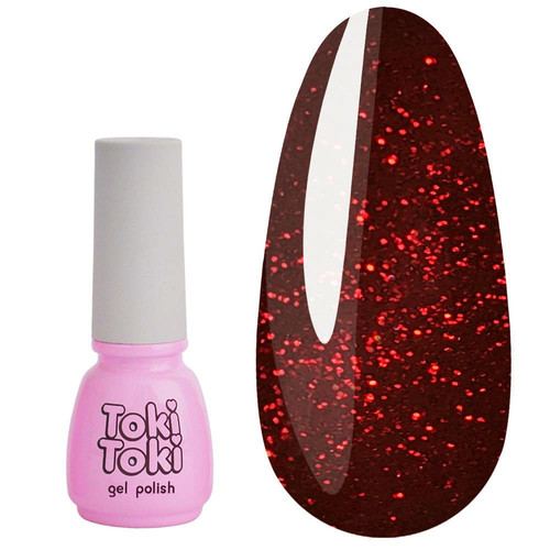 Гель-лак Toki-Toki Lady in Red № 005 красный с блестками 5 мл