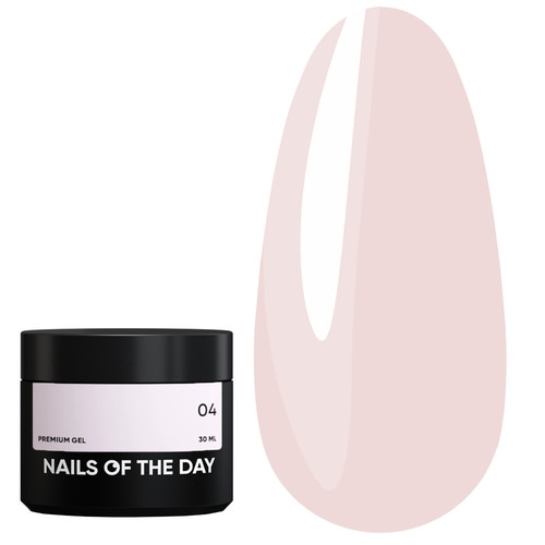 Builder gel NAILSOFTHEDAY Premium gel 04 light pink 30 ml - Фото №1