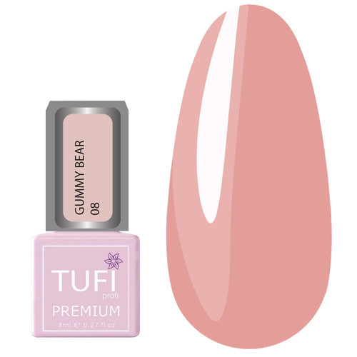 Гель-лак TUFI profi PREMIUM Gummy Bear 08 Peach Sorbet 8 мл (0318259) - Фото №1