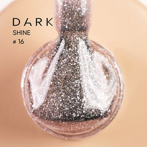 База DARK PRO base Shine 16 розово-бежевый с шиммером 15 мл - Фото №2