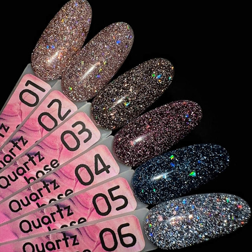 База светоотражающая Toki-Toki Quartz Base QR01 персиковый с фольгой 5 мл - Фото №4