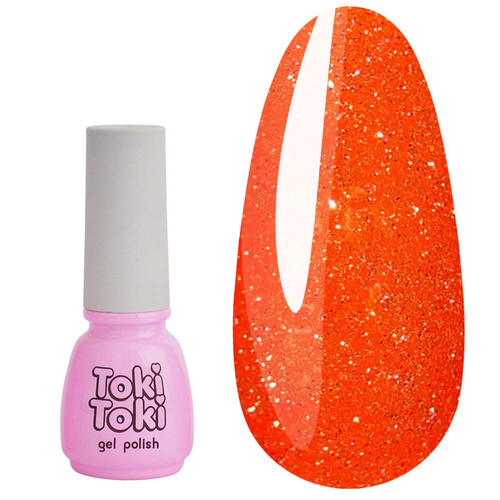 Гель-лак Toki-Toki Glitz GZ04 светоотражающий оранжевый 5 мл - Фото №1