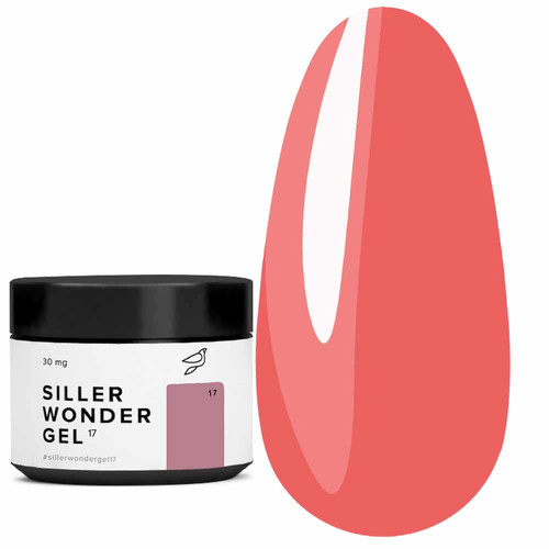 Gel for extensions Siller UV/LED One Phase Wonder Gel №17 peach pink 30 ml (NF-00021885) - Фото №1