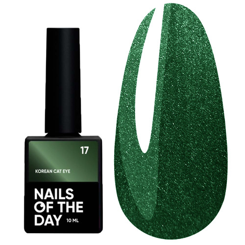 Гель-лак NAILSOFTHEDAY Korean cat eye 17 зеленый 10 мл - Фото №1