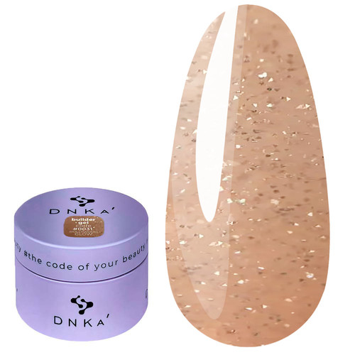 DNKa Builder Gel #0031 Hollywood Glow beige reflective 30 ml (BGD0031) - Фото №1