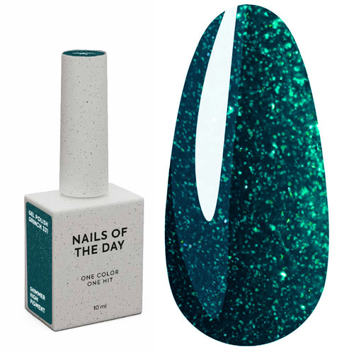 Гель-лак NAILSOFTHEDAY Let's Special Grinch изумрудно-зеленый с шиммером 10 мл - Фото №1