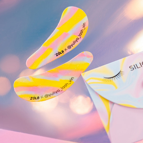 Multifunctional silicone patches ZOLA x Yuliya Lash Vin yellow-pink-blue stains - Фото №2