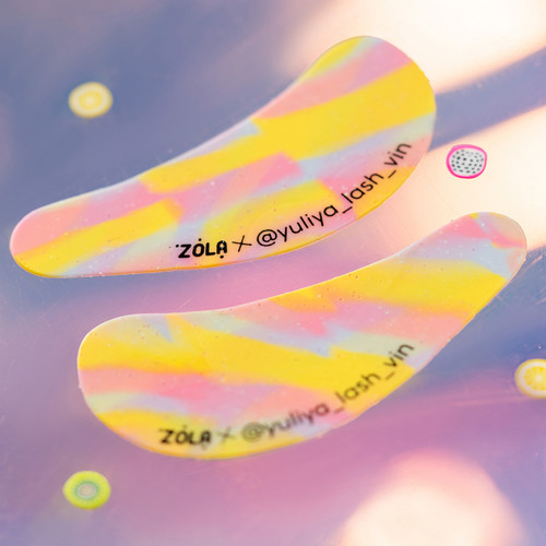 Multifunctional silicone patches ZOLA x Yuliya Lash Vin yellow-pink-blue stains - Фото №3