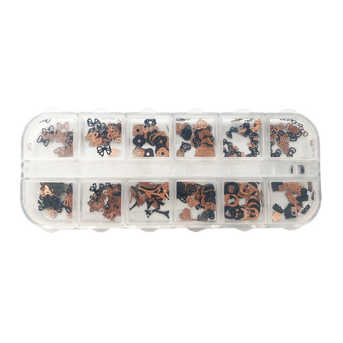 Набор украшений для ногтей MANY BEAUTY 12в1 разные формы (Metal-B-M5)