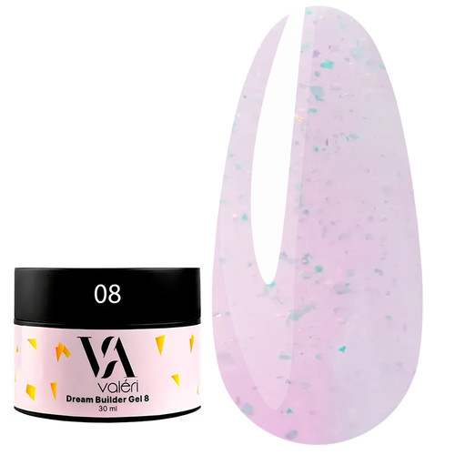Gel for extension VALERI BUILDER GEL DREAM №08 30 ml - Фото №1