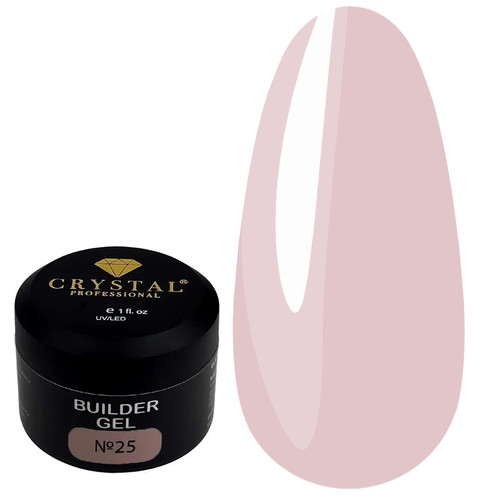 Гель для наращивания Crystal Builder Gel №25 бледно-розовый 15 мл - Фото №1