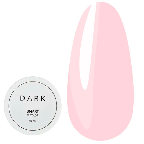 Gel for extension DARK Smart Builder Gel 18 pink 30 ml - Фото №1