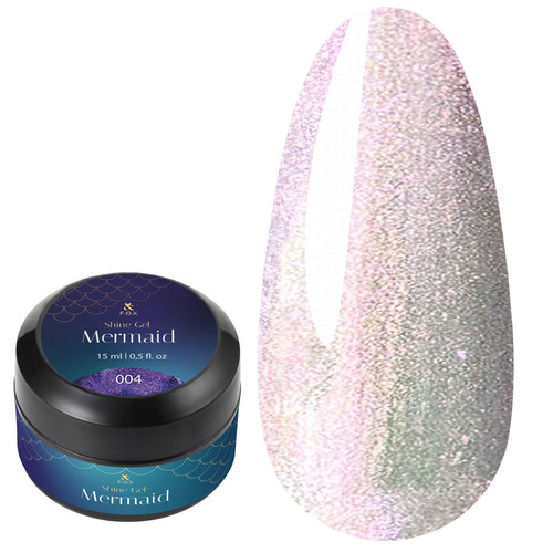F.O.X Shine Gel Mermaid 004 lavender-pink pearl 15 ml - Фото №1