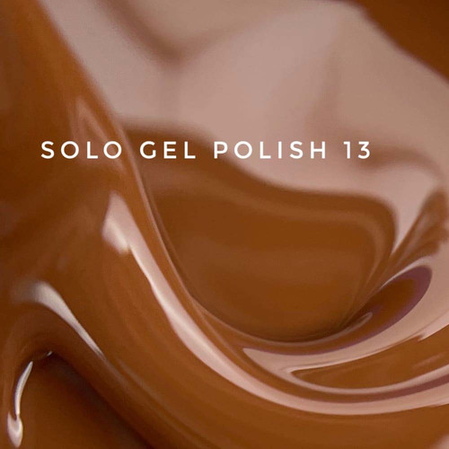 Гель-лак Touch Solo Gel Polish 13 однофазный 3в1 карамельно-коричневый 9 мл - Фото №2