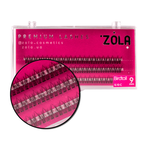 Ресницы ZOLA пучки Birdtail 9 мм