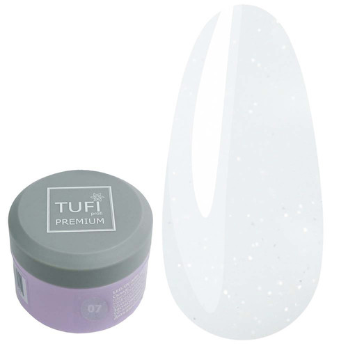 Gel for extension TUFI profi Builder Gel UV/LED 07 White Frost 5 ml (0324539) - Фото №1