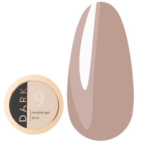 Gel for extensions DARK Medium Gel №09 natural beige 30 ml - Фото №1