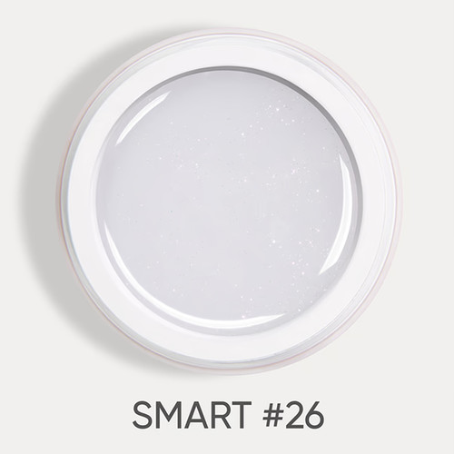 Gel for extensions Dark Smart Builder gel 26 milky with glitter 15 ml - Фото №3